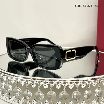 Нови правоъгълни слънчеви очила в малка рамка за жени, модни слънчеви очила желейного цвят за мъжете, летни очила за пътуване UV400