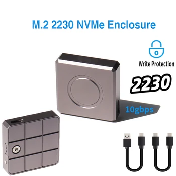 Корпус на твърдотелно устройство за съхранение M2 M. 2 Корпус на твърдотелно устройство за съхранение NVME 2230 USB 3.2 10 gbps за свързване на външно твърдотелно устройство NVMe M-Key със защита от запис на