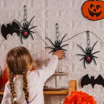 Бижу във формата на паяк на Хелоуин, имитация на къщата с духове, Умна играчка, подпори за паучьей стени, Светещ хитър играчка за Хелоуин