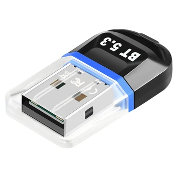 USB Адаптер Bluetooth 5.3 USB Bluetooth Приемник Поддържа преносим КОМПЮТЪР, настолен Bluetooth слушалки, получаващи предавател син цвят
