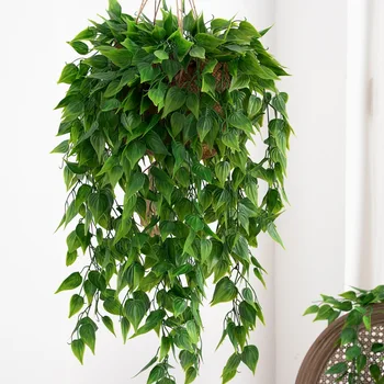 НОВО Имитированное Зелена Ябълка, монтиран на стената Цветя, Лоза, Зелено Растение, Стена в Хола, Украсата От Зелени Листа на Растенията, Chlorophytum Comosum