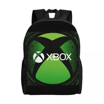 Класическа раница с логото на Xboxs за жени и мъже, Водоустойчива чанта за игра в колежа, подаръци за геймъри, чанта за книги с принтом