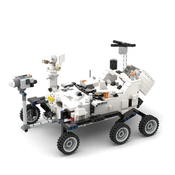 MOC Творчески идеи Високотехнологичен град Космос Научна лаборатория на Марс Посадъчен модул роувърс Curiosity Набор от градивни блокове на детски Играчки, Подаръци за деца