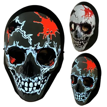 Маска за парти с 3D led подсветка, актуализирана удебелена светещ маска за хелоуин, маскарадная маска