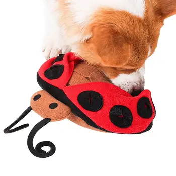 Дъвченето играчка за кучета, устойчив на укусам, Комплект плюшени играчки за малки кучета, на детски играчки за Дъвчене за кученца под формата на калинка, които намаляват деструктивното поведение