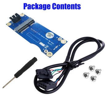 Адаптер Mini PCI-E за USB индустриален клас със слот за СИМ-карта в модул WWAN/LTE Преобразува безжична връзка 3G/4G на 90/180 градуса