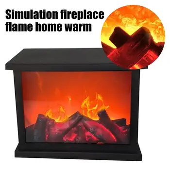 Имитация на Въглища Декоративна лампа Светлина Беспламенный Камина на Дърва Огън Реалистично 3D led Пламък Коледен Орнамент за Украса на дома