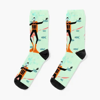 Гмуркане с шнорхел! Чорапи Мъжки чорапи подарък за Свети Валентин за момче нескользящие футболни чорапи Дамски компресия чорапи