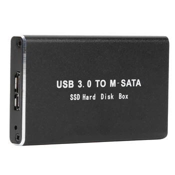 Адаптер USB 3.0 за mSATA Калъф за твърд диск, Външен твърд корпус на твърдия диск