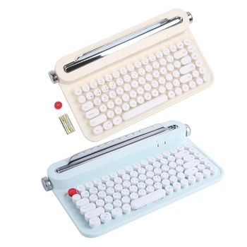 Безжична бизнес-клавиатура БТ, механична клавиатура с кръгла капачка, лесна за употреба, Директен доставка