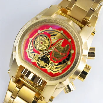 Invincibles флуоресцентни мъжки часовник Луксозни ръчни часовници с голям циферблат INVICTO Reloj Hombre Директен доставка