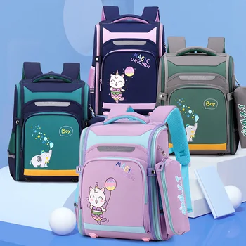 Нова детска чанта през рамо, снижающая натоварване, защита на гръбначния стълб, чанта за начално училище