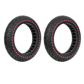 Здрава гума за електрически скутер 8 1/2 X 2, Вътрешна тръба Отпред и отзад, Цвят и плътна гума за /Pro /1S Pro 2, червена