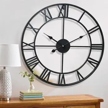 Стенен часовник с римски цифри, 3D и стенни часовници, Железни Модерни кварцови часовници, Часовници за декорация на дома reloj de pared