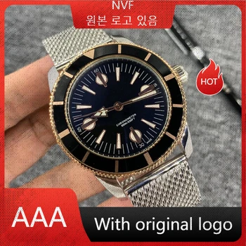 Мъжки часовник NVF 904l, автоматични механични часовници е от неръждаема стомана 45 mm-BR