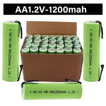 1.2 AA батерия 1200 mah nimh клетка Зелен корпус със заваръчни первази за електрически самобръсначки Philips, четка за зъби