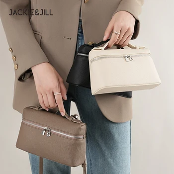 Чанта за обяд от телешка кожа с горния слой, женствена чанта от естествена кожа, ръчна чанта, малка чанта-месинджър