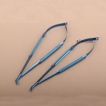 Хирургически съдови ъглови ножици от титанова сплав Ножици под формата на клюна Микроскопични ножици за коронарна артерия Potts медицински ножици