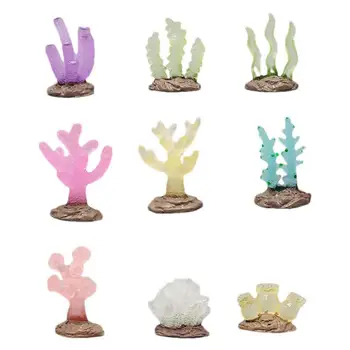 Декор на Аквариум от имитация на Корала, Направи си САМ, Сладки Мини-многоцветни Аквариум рибки от смола, Малки декорации, Подаръци за деца и приятели