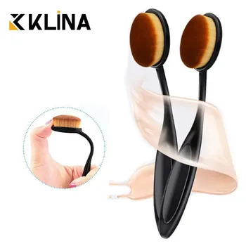 KLINA Голяма четка за тонален крем под формата на четка за зъби, инструменти за грим, бърза равномерно нанасяне на кремове и козметични пудр