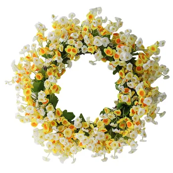 Пролетен Венец Цвете Вратата чука Ден на майката звънец Изкуствени цветя за декорация на дома Украса за партита Стая 조화