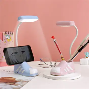 Настолна лампа на ABS + PC маркуч, Удобен Мини-лампа, който предпазва от падане, Здрав нощна светлина, за да се учат, Креативна обувки, Настолна лампа, Зареждане чрез Usb