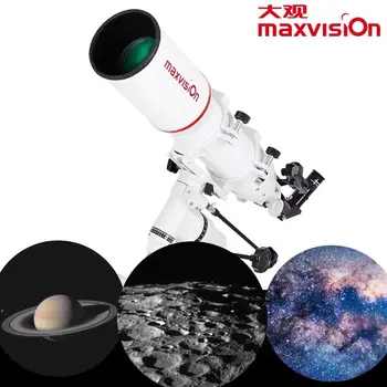 Maxvision 102EQ APO Рефракторный Астрономически Телескоп 102 мм С Отвор 660 mm с Фокусно Разстояние Ръчно Немски Екваториалните