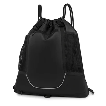 Мрежа волейболна чанта за съхранение на Преносим баскетболно чанта от съвсем малък, Подвижен светоотражающая лента, водоустойчива, за тренировъчно оборудване