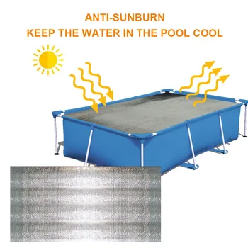 Брезентовое покритие за басейна, защитно покритие от слънчевите лъчи, Топлоизолационна филм за вътрешния и външния басейн Аксесоари