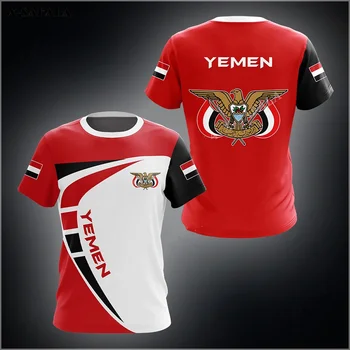 Йемен мъжка тениска с изображение на хартата Войник-ветеран, отгоре с кръгло деколте, Пуловер с къс ръкав, Градинска готина мъжки дрехи
