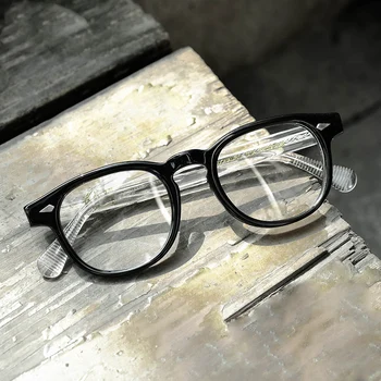 Японската ацетатная квадратна дограма за ръчна работа за мъже и жени, Нова и голяма дограма, ретро очила при късогледство, очила с по-високо качество
