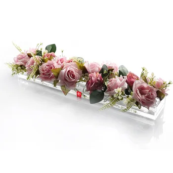 Централните правоъгълна ваза за цветя Създават луксозна и елегантна атмосфера, Ваза за цветя, Естетичен интериор на стаята