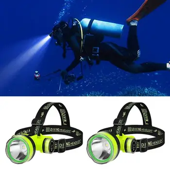 Водоустойчив Ярък led фенерче Подводен фенер 2 режима на осветление за потапяне Акумулаторни фарове за плуване, разходки Къмпинг