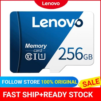 Върхова продуктова Оригинална флаш карта Lenovo Mini Micro SD TF A2 V30 128G 256G Високоскоростна Карта памет За Игри, Камера, Адаптер за смартфон, 512G