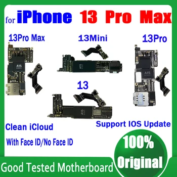 Оригиналната Разблокированная дънна Платка За iPhone 13/13 Mini/Pro 13/13 PRO MAX Поддържа Актуализиране на Дънната платка 100% Тестван за самоличност на лицето/Без него