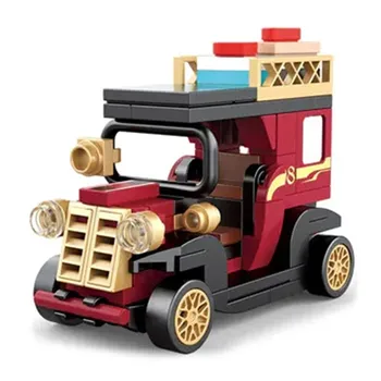2023 Нова флип-надолу модел на туристически автобус, строителни блокчета, комплекти тухли, класически автомобили, детски играчки за детски подарък