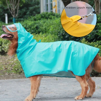 Дъждобран за домашни любимци, водоустойчив яке за кучета с качулка, мека на горно облекло за по-големи Средни малки кучета, гащеризон, аксесоари за домашни любимци
