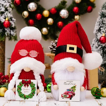 Коледна Украса Джудже Безлични Кукла Весела Коледна Украса За Дома Коледно Дърво Украшение Навидад Натальный Подарък За Нова Година 2024