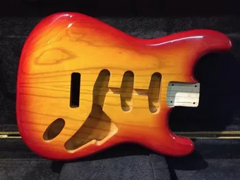 Корпус електрическа китара с 6 струни, звукосниматели SSS от ясеневого дърво, фабрично цвят по поръчка