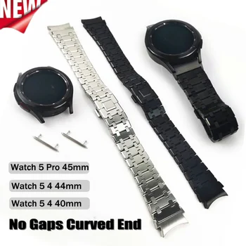 Без Пропуски Каишка Samsung Galaxy Watch Galaxy Watch 5 Pro 45 мм 5 40 44 мм и Каишка от неръждаема стомана за Galaxy Watch 4 40 44 мм 42 46 мм