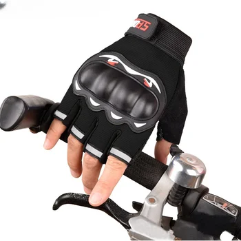 Мъжки ръкавици с твърди ставите на пръстите, защитни мотоциклетни ръкавици без пръсти, силни колоездачни ръкавици, предпазни средства
