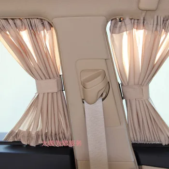 Солнцезащитная шторка на прозореца на колата, Прибиращ се шторка На прозорец Със защита от ултравиолетови лъчи, Странични автомобилни слънчеви щорите на прозореца 50x39 см, 1 чифт