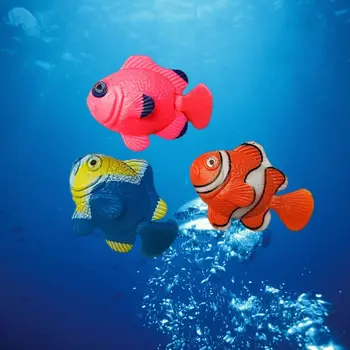 Имитация на Изкуствена риба-клоун Декоративна Имитация на произволен цвят на Океанска Тропически риби, Пластмасови плаващ риба Декор на аквариум