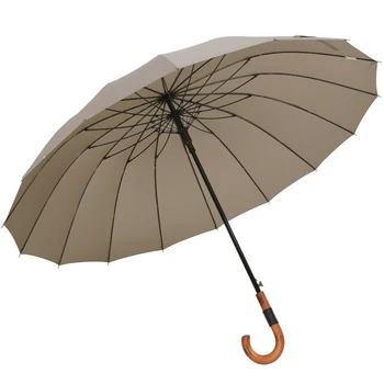 чадър с дълга дръжка 120 см, с 16 кости, супер голям бизнес ветрозащитный подсилени чадър, мъжки двойна ретро автоматично