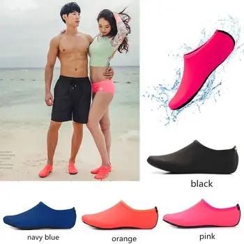 Водоустойчив мъжки и дамски чорапи за гмуркане с цветен печат, летни плажни маратонки, морски чорапи-чехли, чехли за мъже и жени