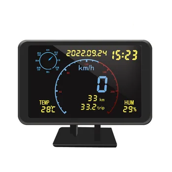 DC5-24V Автомобилен GPS, мултифункционален Скоростомер, HUD, централен дисплей, Компас, Височина, Температура, Влажност