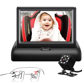 HD следи бебето с камера LCD екран Детски детски монитор за нощно виждане камера за наблюдение за кола