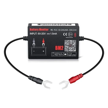 Bluetooth BM2 12V Battery Monitor Автомобилен анализатор на заряд на батерията, инструмента за диагностика на батерията за Android и IOS