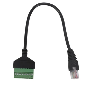 Винт клеммный кабел RJ-45 от щепсела RJ-45 до 8-контактна удължител за Cat5/6/7 Ethernet Продължавам AV ВИДЕОНАБЛЮДЕНИЕ DVR