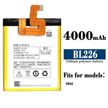 BL226 Оригинален Висококачествен Взаимозаменяеми Батерия За мобилен телефон Lenovo S860 BL-226 4000 ма Голям Капацитет Li-ion най-Новият Bateria